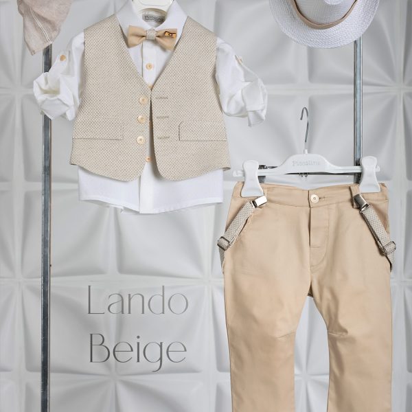 Βαπτιστικό κοστούμι Piccolino Lando σε χρώμα Beige