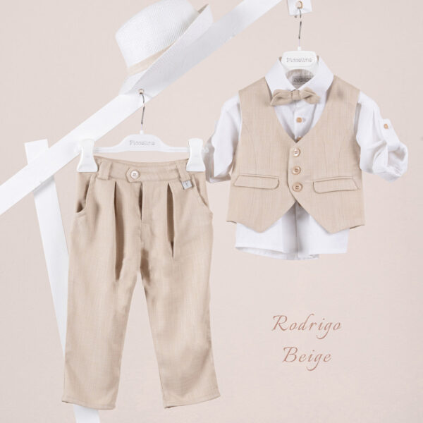Βαπτιστικό κοστούμι Piccolino Rodrigo σε χρώμα Beige