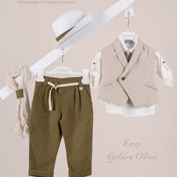Κοστούμι  Piccolino Enzo σε χρώμα Golden Olive