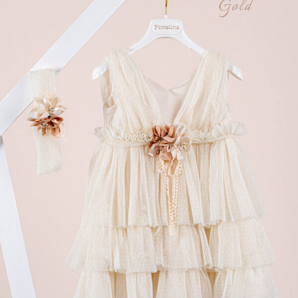 Βαπτιστικό φόρεμα Piccolino Eleanor Gold