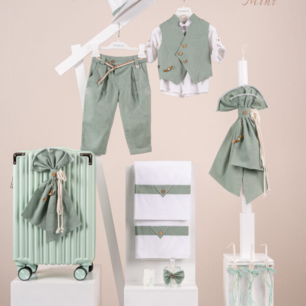 Πακέτο βάπτισης για αγόρι Piccolino Enrique mint