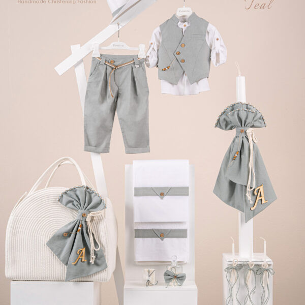 Πακέτο βάπτισης για αγόρι Piccolino Enrique teal