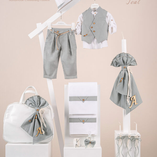 Πακέτο βάπτισης για αγόρι Piccolino Enrique teal