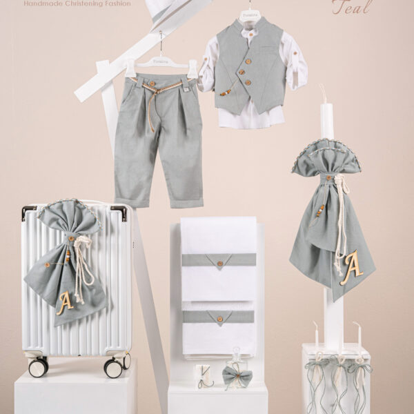 Πακέτο βάπτισης για αγόρι Piccolino Enrique teal