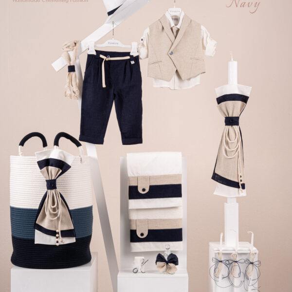 Πακέτο βάπτισης για αγόρι Piccolino Enzo navy
