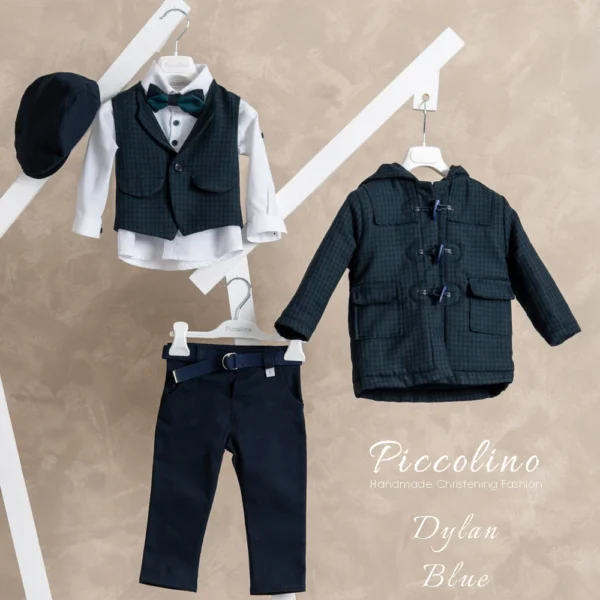 Βαπτιστικό κοστούμι χειμερινό Piccolino DYLAN σε χρώμα BLU