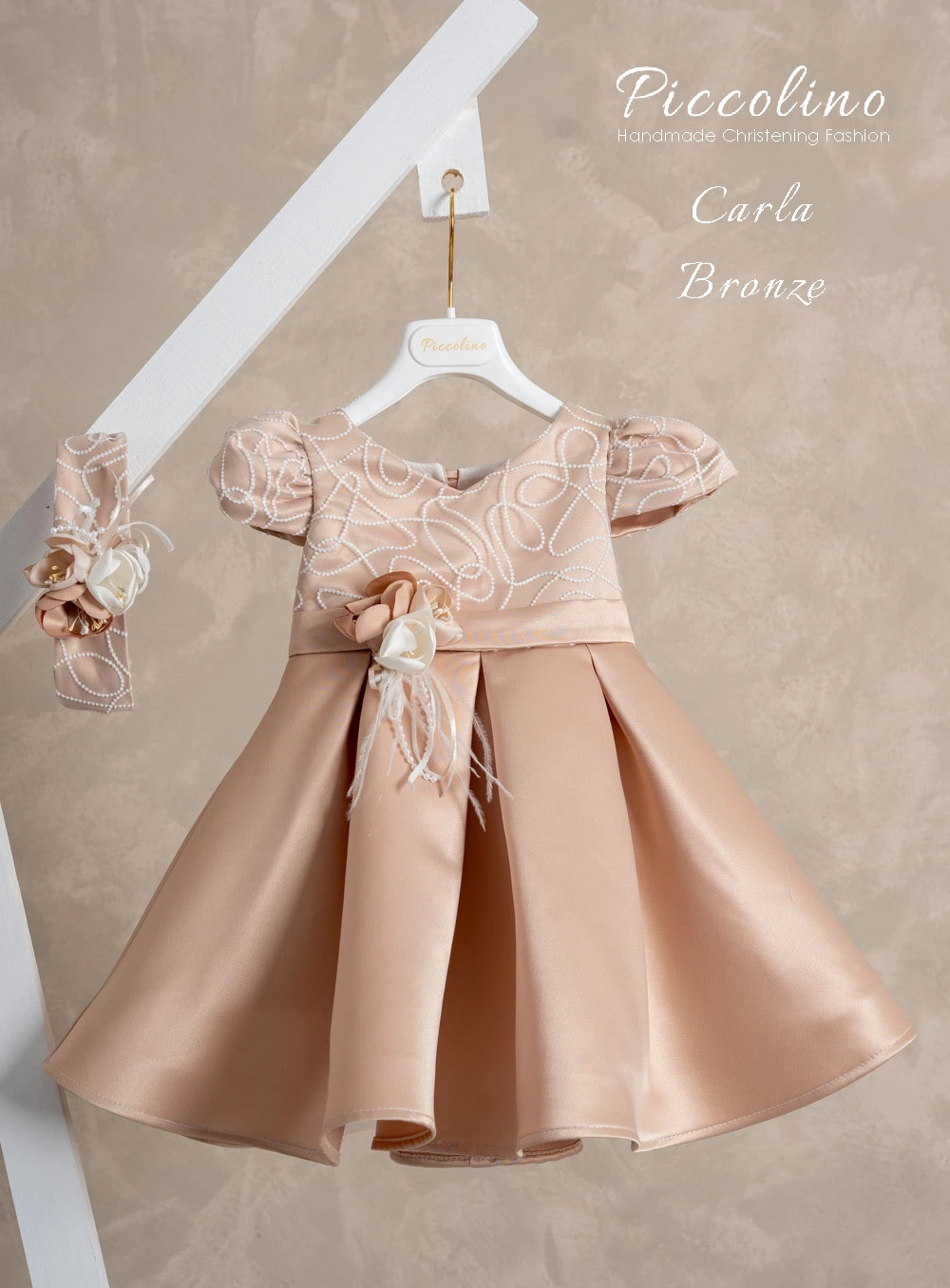 Βαπτιστικό φόρεμα Piccolino Carla Bronze