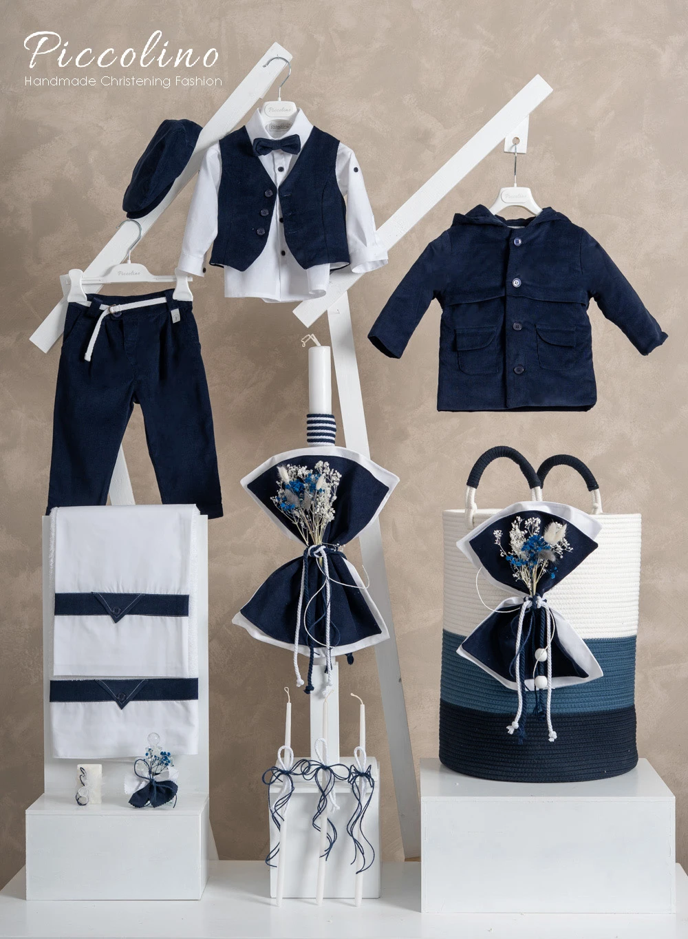 Χειμερινό πακέτο βάπτισης για αγόρι Piccolino PKT-ADAM-BLUE-KALATHI