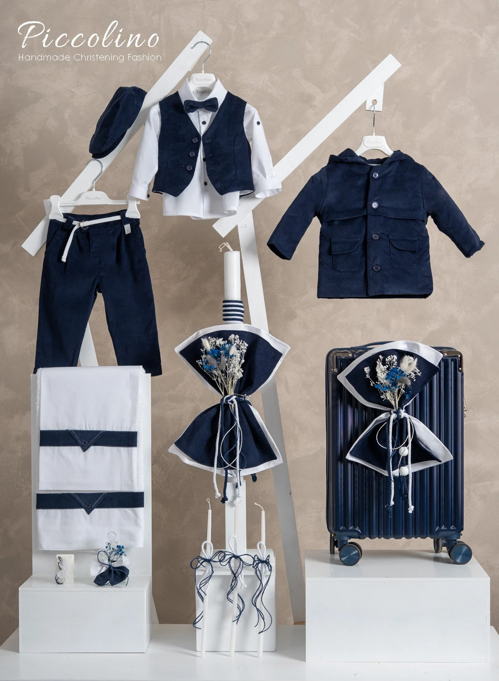 Χειμερινό πακέτο βάπτισης για αγόρι Piccolino PKT-ADAM-BLUE-VALITSA