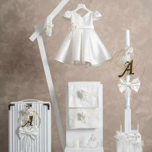 Πακέτο βάπτισης για κορίτσι Piccolino PKT-CARLA-IVORY-VALITSA