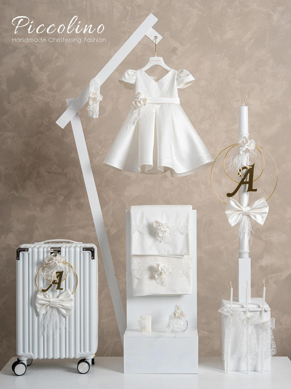 Πακέτο βάπτισης για κορίτσι Piccolino PKT-CARLA-IVORY-VALITSA