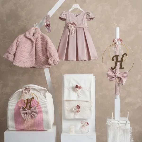 Πακέτο βάπτισης για κορίτσι Piccolino PKT-CARLA-PINK-FURPINK-BAGPINK