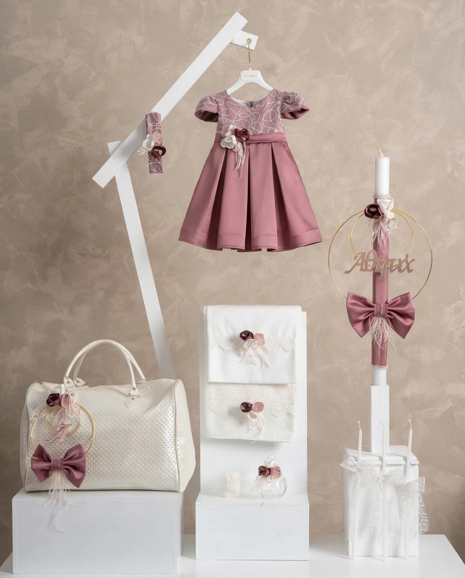 Πακέτο βάπτισης για κορίτσι Piccolino PKT-CARLA-PUCE-TSANTA