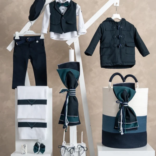 Χειμερινό πακέτο βάπτισης για αγόρι Piccolino PKT-DYLAN-BLUE-KALATHI
