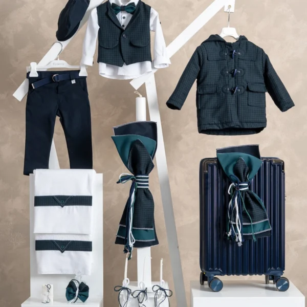 Χειμερινό πακέτο βάπτισης για αγόρι Piccolino PKT-DYLAN-BLUE-VALITSA-NAVY