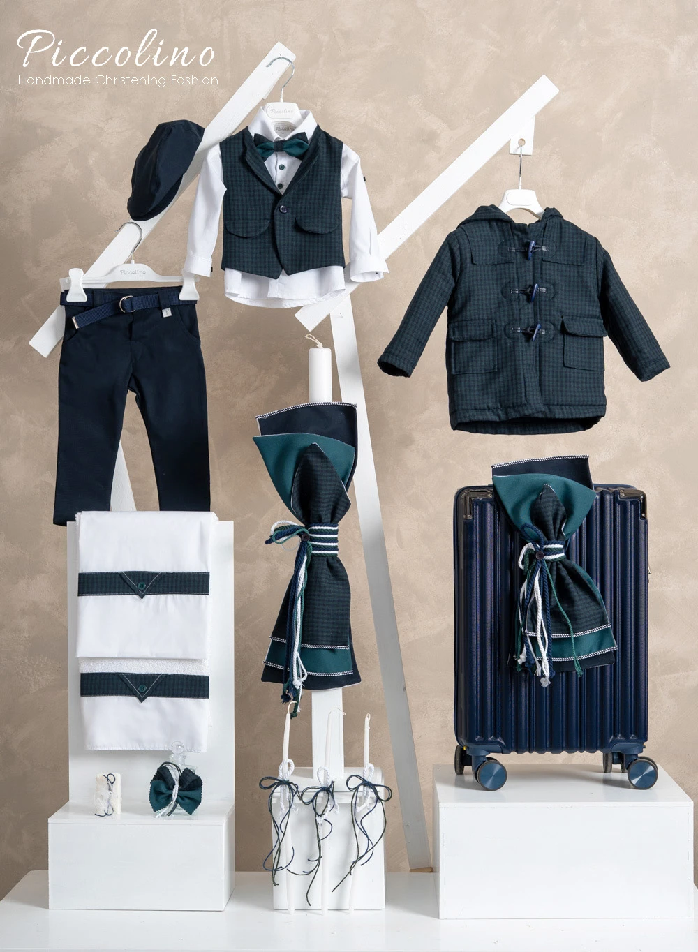 Χειμερινό πακέτο βάπτισης για αγόρι Piccolino PKT-DYLAN-BLUE-VALITSA-NAVY