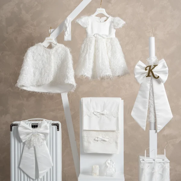 Πακέτο βάπτισης για κορίτσι Piccolino PKT-LUCIA-IVORY-K26-VALITSA