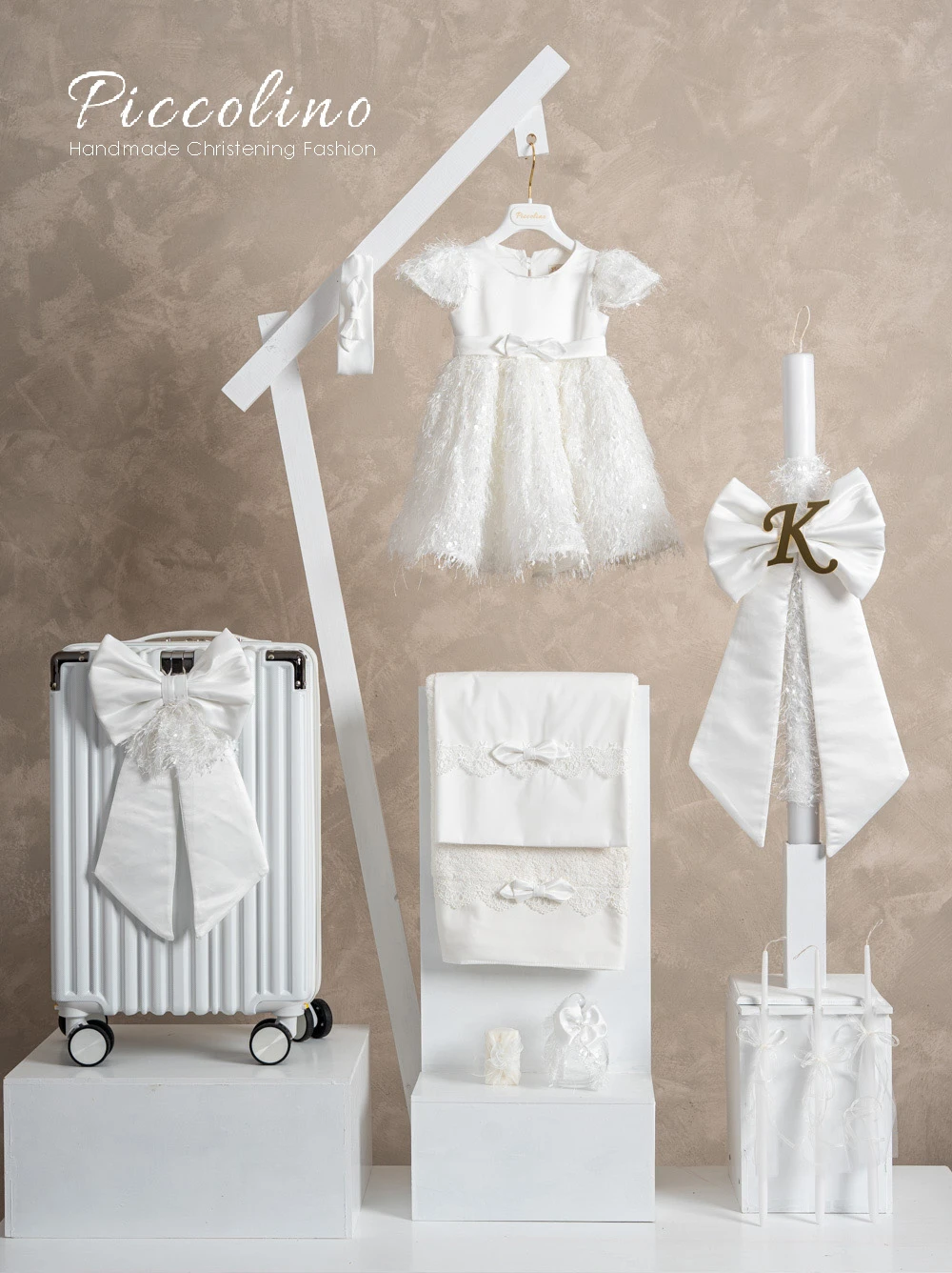 Πακέτο βάπτισης για κορίτσι Piccolino PKT-LUCIA-IVORY-VALITSA
